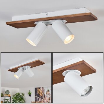 Dalan Lampa sufitowa, Spot sufitowy LED Ecru, Biały, 2-punktowe