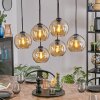 Koyoto lampa wisząca, kula świetlna, lampa wisząca bursztynowy, 6-punktowe