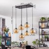 Koyoto lampa wisząca, kula świetlna, lampa wisząca bursztynowy, 6-punktowe