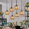 Koyoto lampa wisząca, kula świetlna, lampa wisząca bursztynowy, 6-punktowe