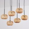Bauro lampa wisząca, lampa wisząca naturalny, 6-punktowe