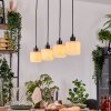 Bassagoda lampa wisząca, lampa wisząca kolory naturalne, czarny, 4-punktowe