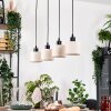 Bassagoda lampa wisząca, lampa wisząca kolory naturalne, czarny, 4-punktowe