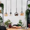 Koyoto lampa wisząca, kula świetlna, lampa wisząca kolory naturalne, czarny, 4-punktowe