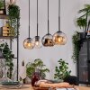 Koyoto lampa wisząca, kula świetlna, lampa wisząca kolory naturalne, czarny, 4-punktowe