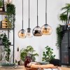 Koyoto lampa wisząca, kula świetlna, lampa wisząca kolory naturalne, czarny, 4-punktowe