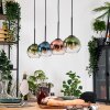 Koyoto lampa wisząca, kula świetlna, lampa wisząca kolory naturalne, czarny, 4-punktowe