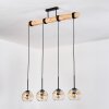 Koyoto lampa wisząca, kula świetlna, lampa wisząca kolory naturalne, czarny, 4-punktowe