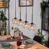 Koyoto lampa wisząca, kula świetlna, lampa wisząca kolory naturalne, czarny, 4-punktowe