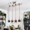 Koyoto lampa wisząca, kula świetlna, lampa wisząca kolory naturalne, czarny, 4-punktowe