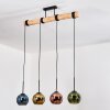 Koyoto lampa wisząca, kula świetlna, lampa wisząca kolory naturalne, czarny, 4-punktowe