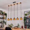 Bassagoda lampa wisząca, lampa wisząca kolory naturalne, czarny, 5-punktowe