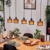 Bassagoda lampa wisząca, lampa wisząca kolory naturalne, czarny, 5-punktowe