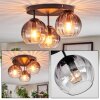 Koyoto lampa sufitowa, kula świetlna 30 cm przezroczysty, przydymiony, 3-punktowe