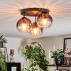 Koyoto lampa sufitowa, kula świetlna 30 cm przezroczysty, przydymiony, 3-punktowe