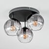 Koyoto lampa sufitowa, kula świetlna 30 cm przezroczysty, przydymiony, 3-punktowe