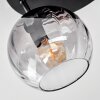 Koyoto lampa sufitowa, kula świetlna 30 cm bursztynowy, przezroczysty, przydymiony, 3-punktowe
