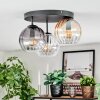 Koyoto lampa sufitowa, kula świetlna 30 cm bursztynowy, przezroczysty, przydymiony, 3-punktowe
