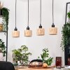 Granja lampa wisząca, lampa wisząca kolory naturalne, czarny, 4-punktowe