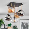 Koyoto lampa sufitowa, kula świetlna złoty, czarny, 5-punktowe