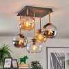 Koyoto lampa sufitowa, kula świetlna złoty, czarny, 5-punktowe