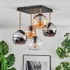 Koyoto lampa sufitowa, kula świetlna złoty, czarny, 5-punktowe