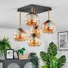 Koyoto lampa sufitowa, kula świetlna złoty, czarny, 5-punktowe