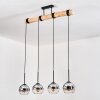 Koyoto Lampa wisząca, Kula świetlna, Lampa wisząca Ecru, Czarny, 4-punktowe