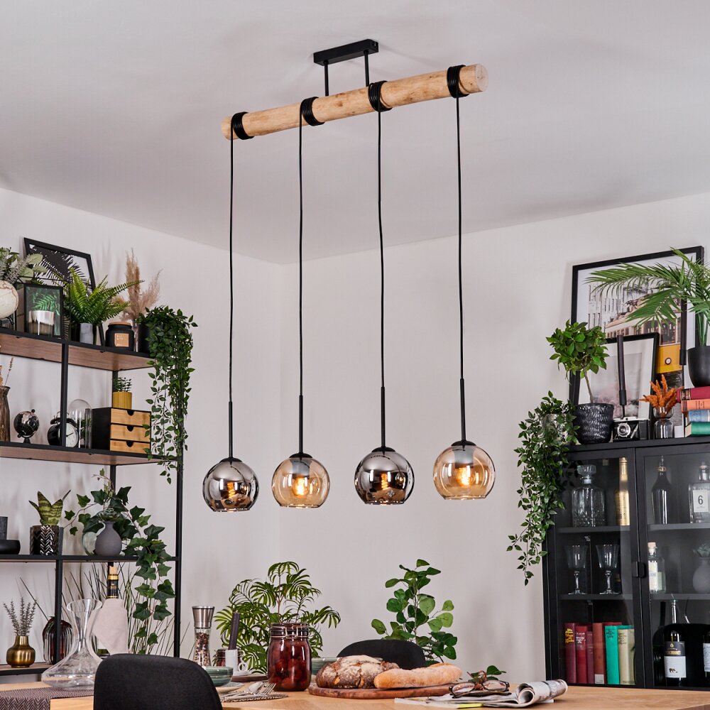 Koyoto Lampa wisząca, Kula świetlna, Lampa wisząca Ecru, Czarny, 4-punktowe main product photo