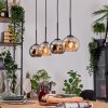 Koyoto Lampa wisząca, Kula świetlna, Lampa wisząca Ecru, Czarny, 4-punktowe