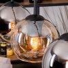 Koyoto Lampa wisząca, Kula świetlna, Lampa wisząca Ecru, Czarny, 4-punktowe