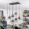 Koyoto lampa wisząca, kula świetlna, lampa wisząca przezroczysty, przydymiony, 6-punktowe