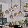 Koyoto lampa wisząca, kula świetlna, lampa wisząca przezroczysty, przydymiony, 6-punktowe