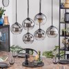 Koyoto lampa wisząca, kula świetlna, lampa wisząca przezroczysty, przydymiony, 6-punktowe