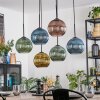 Koyoto Lampa wisząca, Kula świetlna, Lampa wisząca Niebeieski, Złoty, Zielony, W kolorze miedzi, 6-punktowe