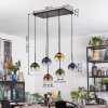 Koyoto lampa wisząca, kula świetlna, lampa wisząca niebeieski, złoty, zielony, przezroczysty, miedziany, 6-punktowe