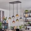 Koyoto lampa wisząca, kula świetlna, lampa wisząca niebeieski, złoty, zielony, przezroczysty, miedziany, 6-punktowe