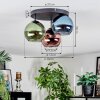 Koyoto lampa sufitowa, kula świetlna 30 cm niebeieski, zielony, miedziany, 3-punktowe