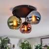Koyoto lampa sufitowa, kula świetlna 30 cm niebeieski, zielony, miedziany, 3-punktowe