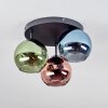 Koyoto lampa sufitowa, kula świetlna 30 cm niebeieski, zielony, miedziany, 3-punktowe