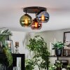 Koyoto lampa sufitowa, kula świetlna 30 cm niebeieski, zielony, miedziany, 3-punktowe