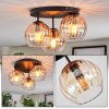 Koyoto lampa sufitowa, kula świetlna 30 cm bursztynowy, przezroczysty, 3-punktowe