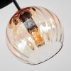 Koyoto lampa sufitowa, kula świetlna 30 cm bursztynowy, przezroczysty, 3-punktowe