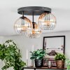 Koyoto lampa sufitowa, kula świetlna 30 cm bursztynowy, przezroczysty, 3-punktowe