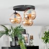 Koyoto lampa sufitowa, kula świetlna 30 cm bursztynowy, 3-punktowe