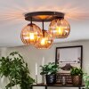 Koyoto lampa sufitowa, kula świetlna 30 cm bursztynowy, 3-punktowe
