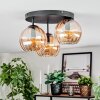 Koyoto lampa sufitowa, kula świetlna 30 cm bursztynowy, 3-punktowe