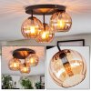 Koyoto Lampa sufitowa, Kula świetlna 30 cm W kolorze bursztynu, 3-punktowe
