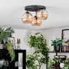 Koyoto Lampa sufitowa, Kula świetlna 30 cm W kolorze bursztynu, 3-punktowe