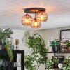Koyoto Lampa sufitowa, Kula świetlna 30 cm W kolorze bursztynu, 3-punktowe